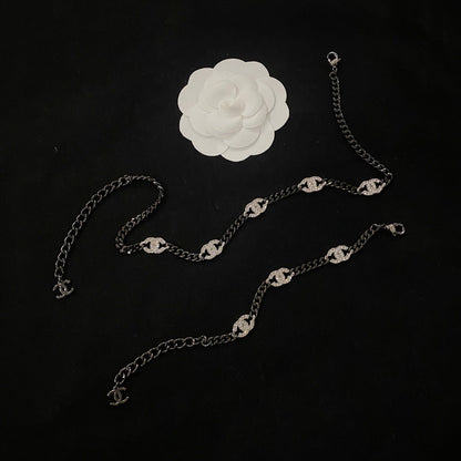 Bracelet et Collier Logo Diamant de Mode