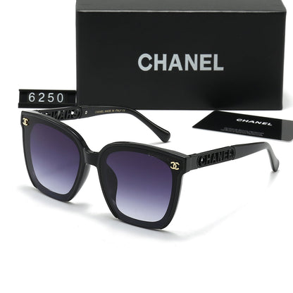 Gafas de sol con montura de letras de diamante para mujer, estilo clásico