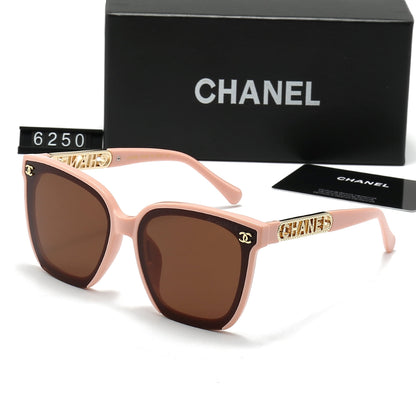 Gafas de sol con montura de letras de diamante para mujer, estilo clásico
