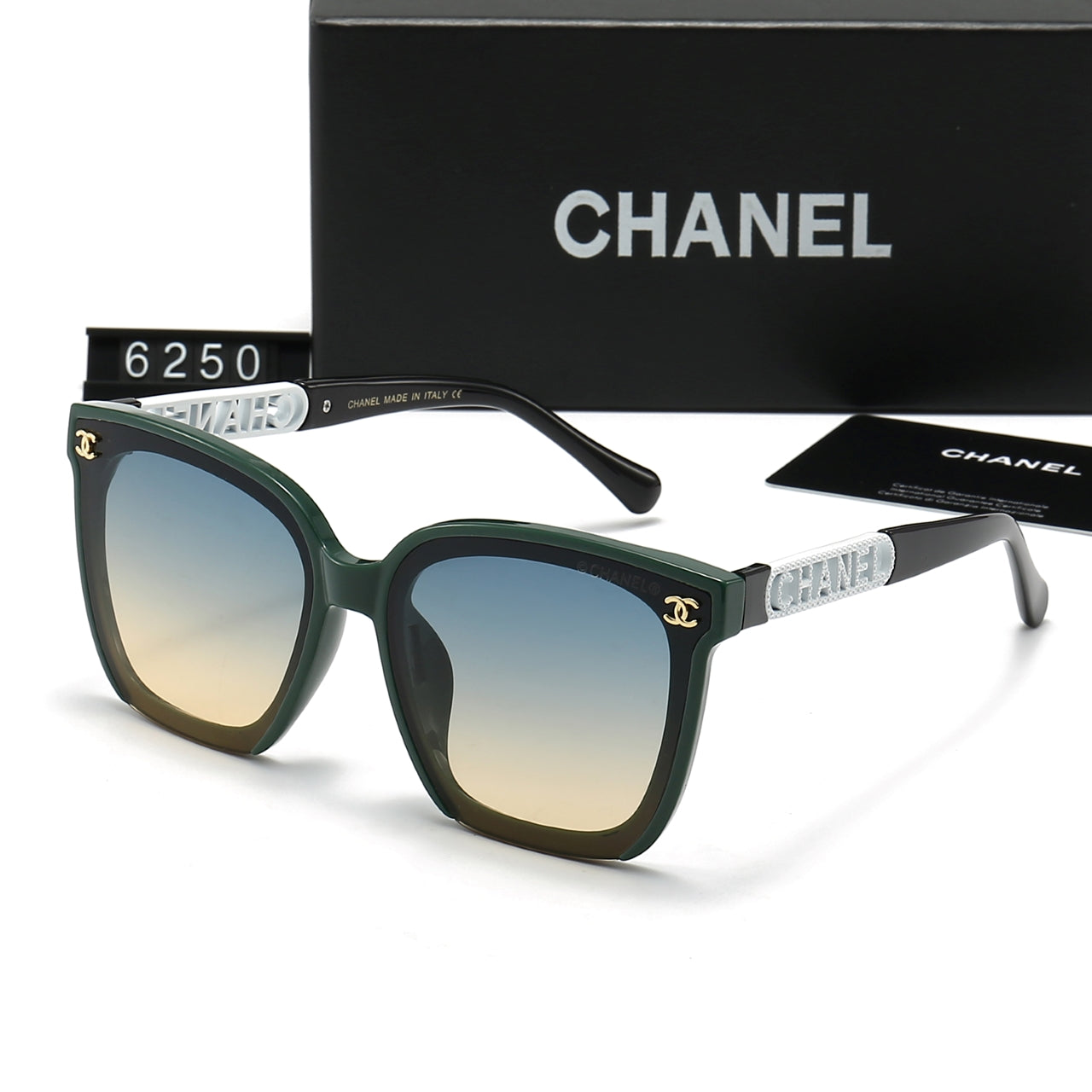 Gafas de sol con montura de letras de diamante para mujer, estilo clásico