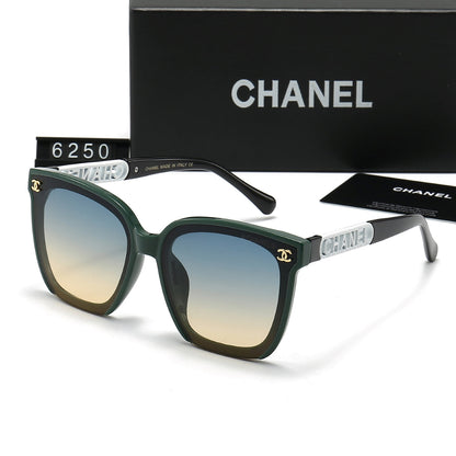 Gafas de sol con montura de letras de diamante para mujer, estilo clásico