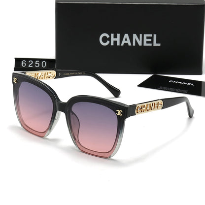 Gafas de sol con montura de letras de diamante para mujer, estilo clásico