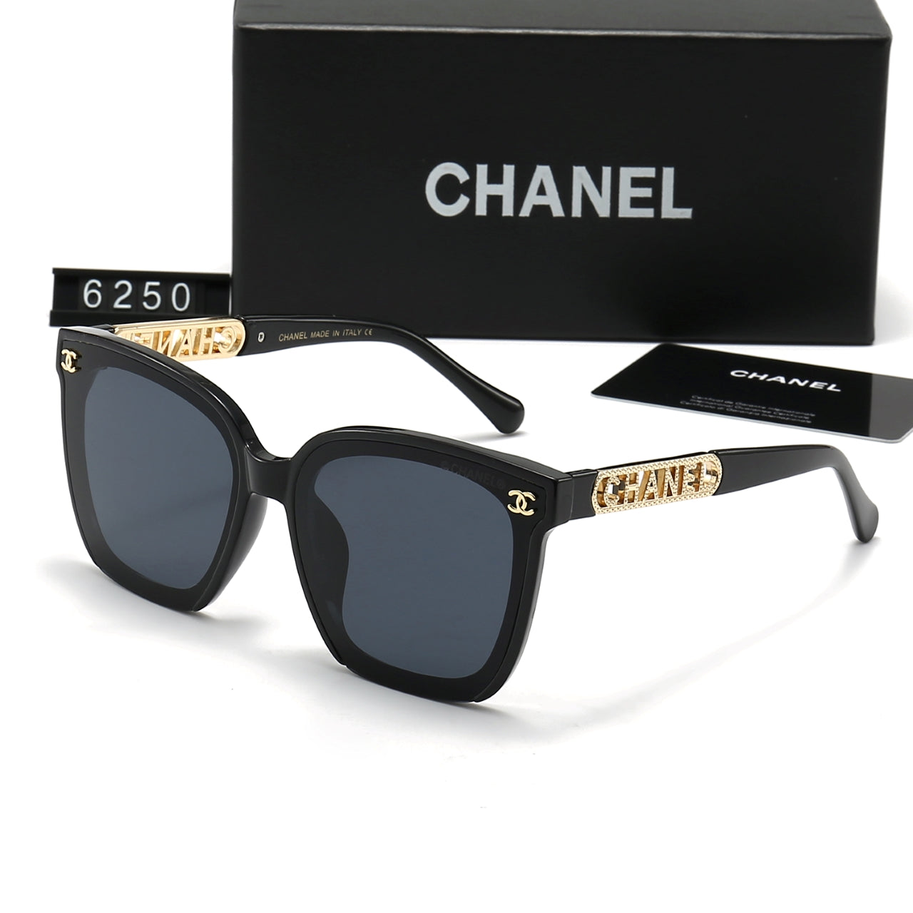 Gafas de sol con montura de letras de diamante para mujer, estilo clásico