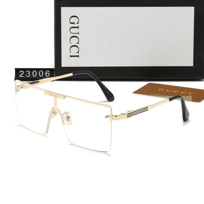 Lunettes de soleil carrées HD à monture large monobloc