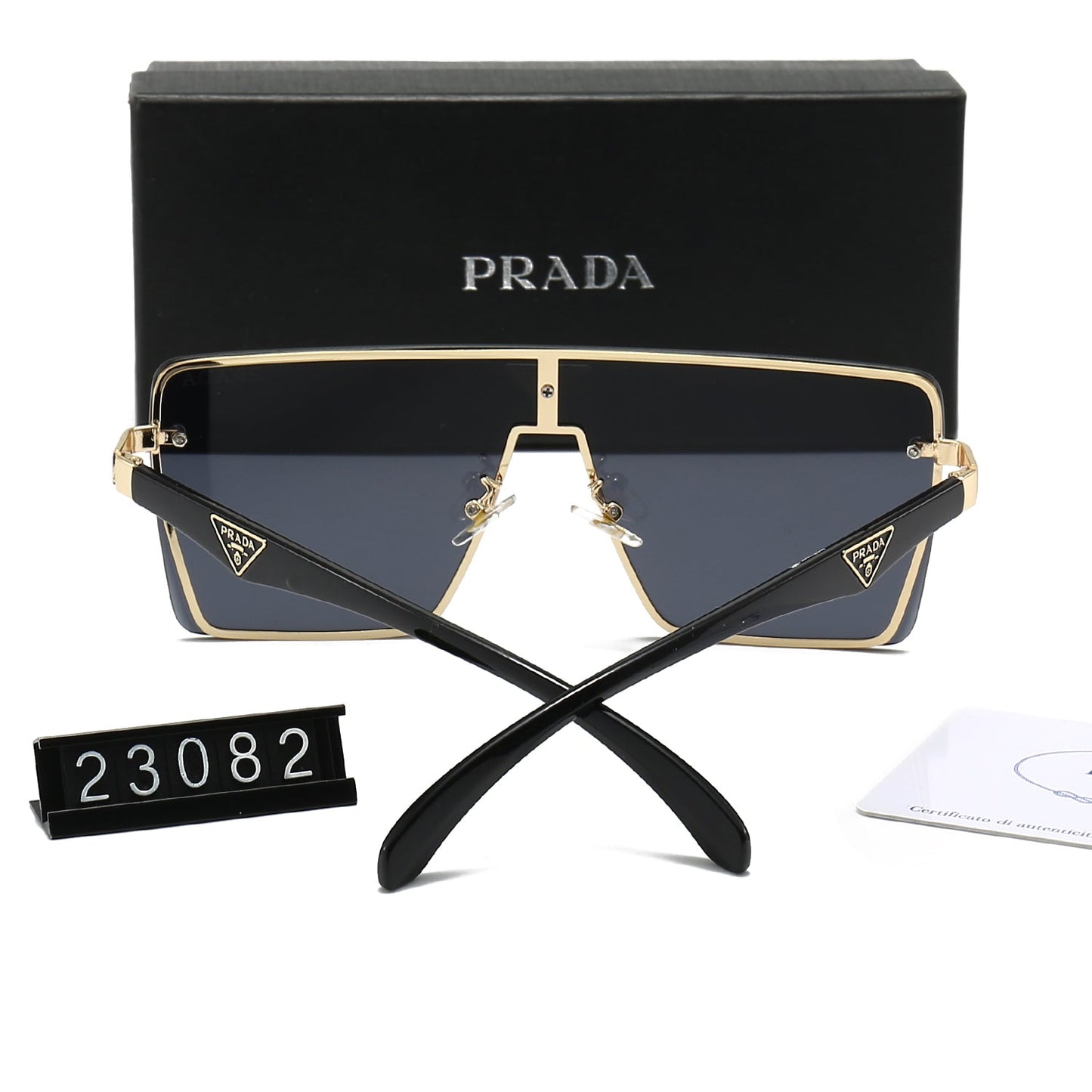 Lunettes de soleil HD avec logo triangle une pièce