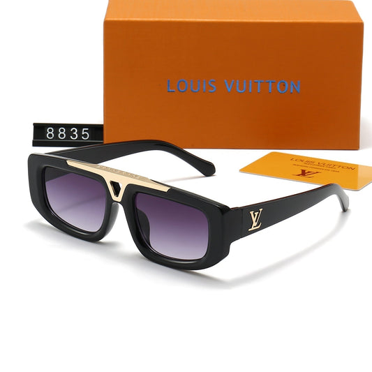 Gafas de sol de metal con montura de acetato degradado
