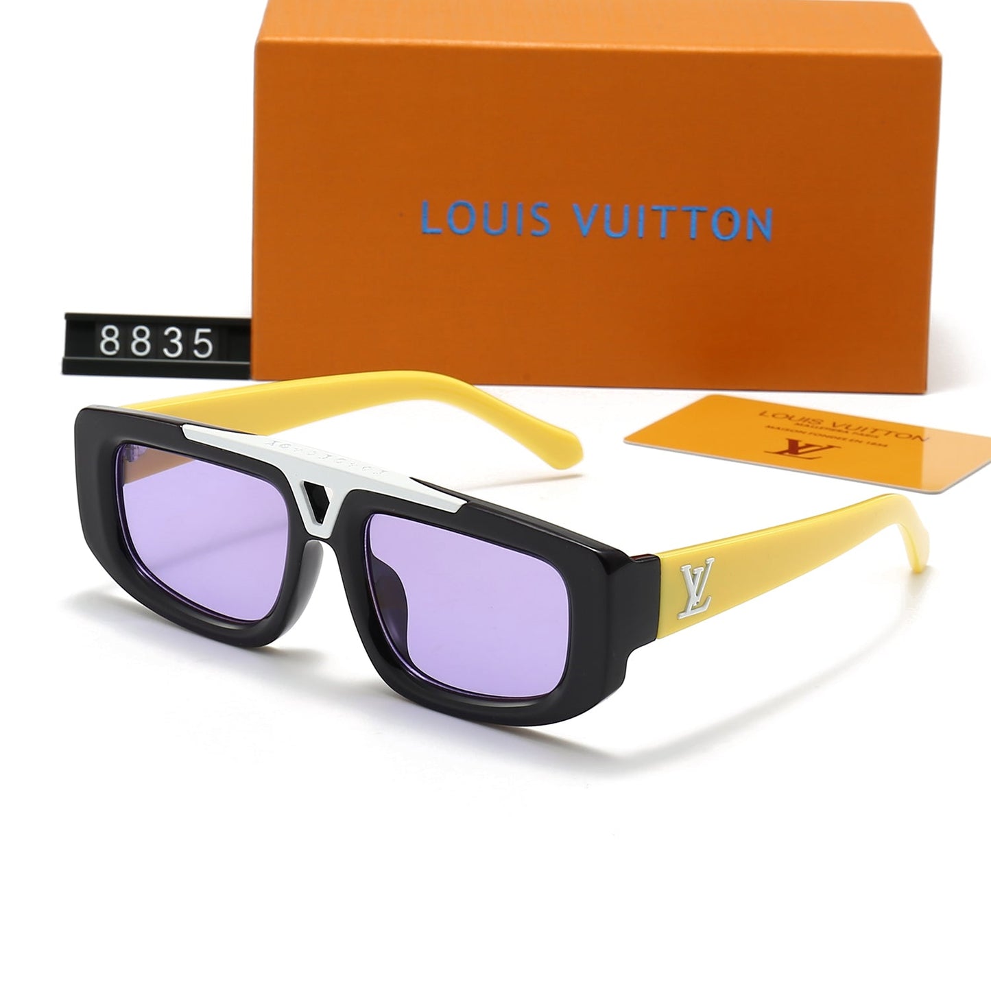 Gafas de sol de metal con montura de acetato degradado