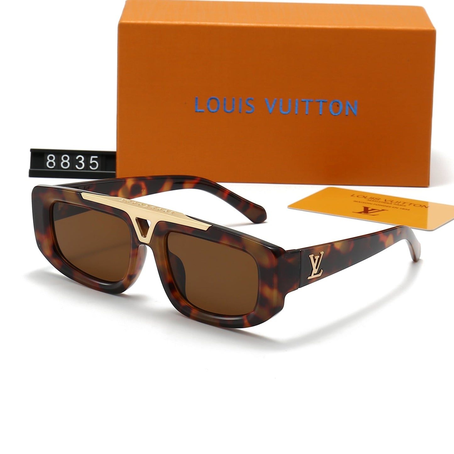 Gafas de sol de metal con montura de acetato degradado