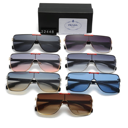 Lunettes de soleil unisexes cool à grande monture d'une seule pièce