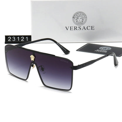 Gafas de sol retro de metal con Medusa