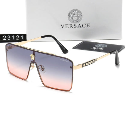 Gafas de sol retro de metal con Medusa