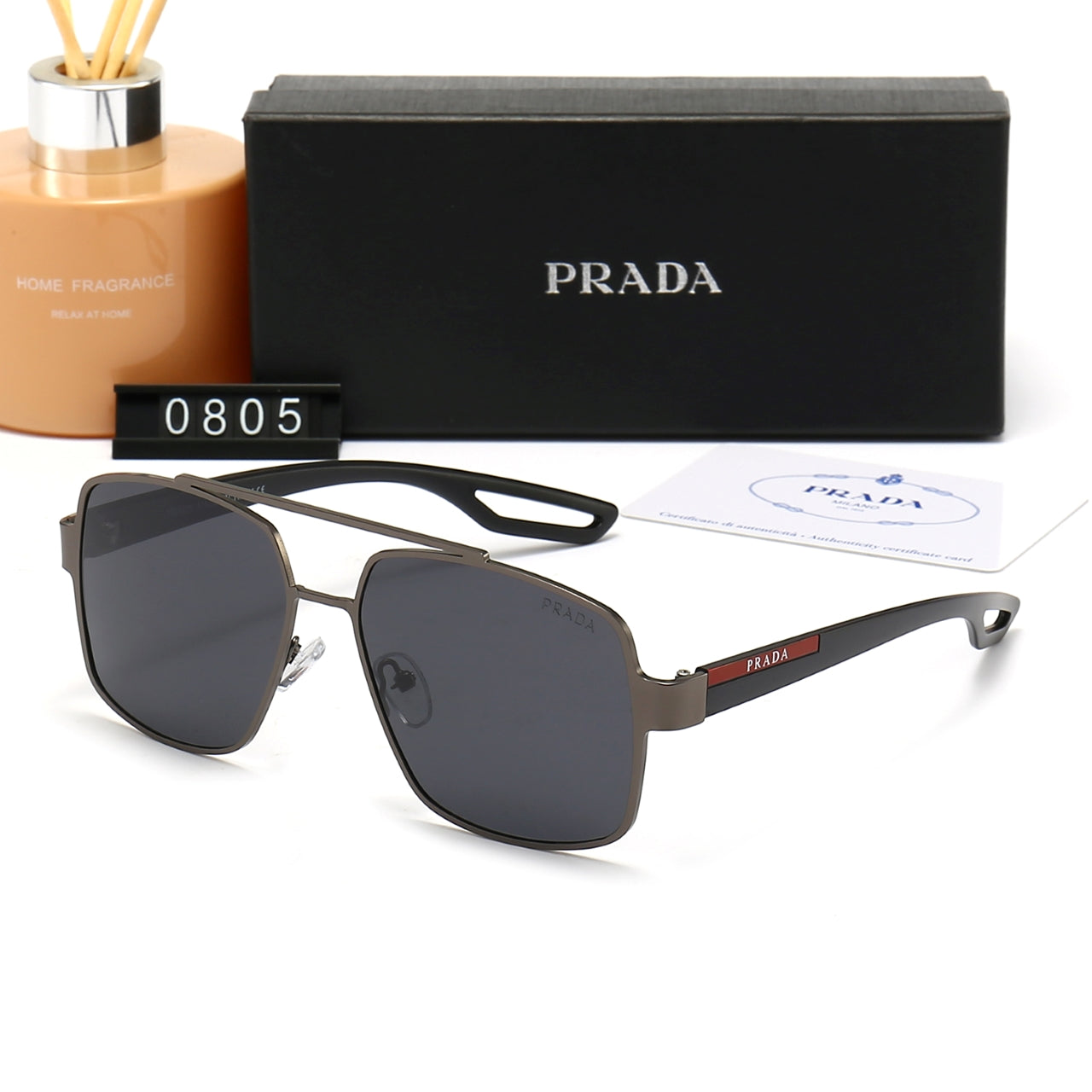 Gafas de sol metálicas clásicas de doble puente