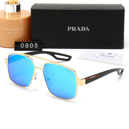 Gafas de sol metálicas clásicas de doble puente