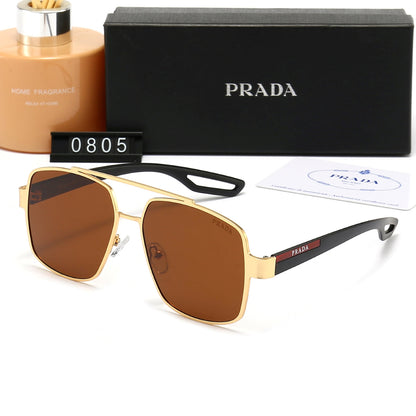 Gafas de sol metálicas clásicas de doble puente