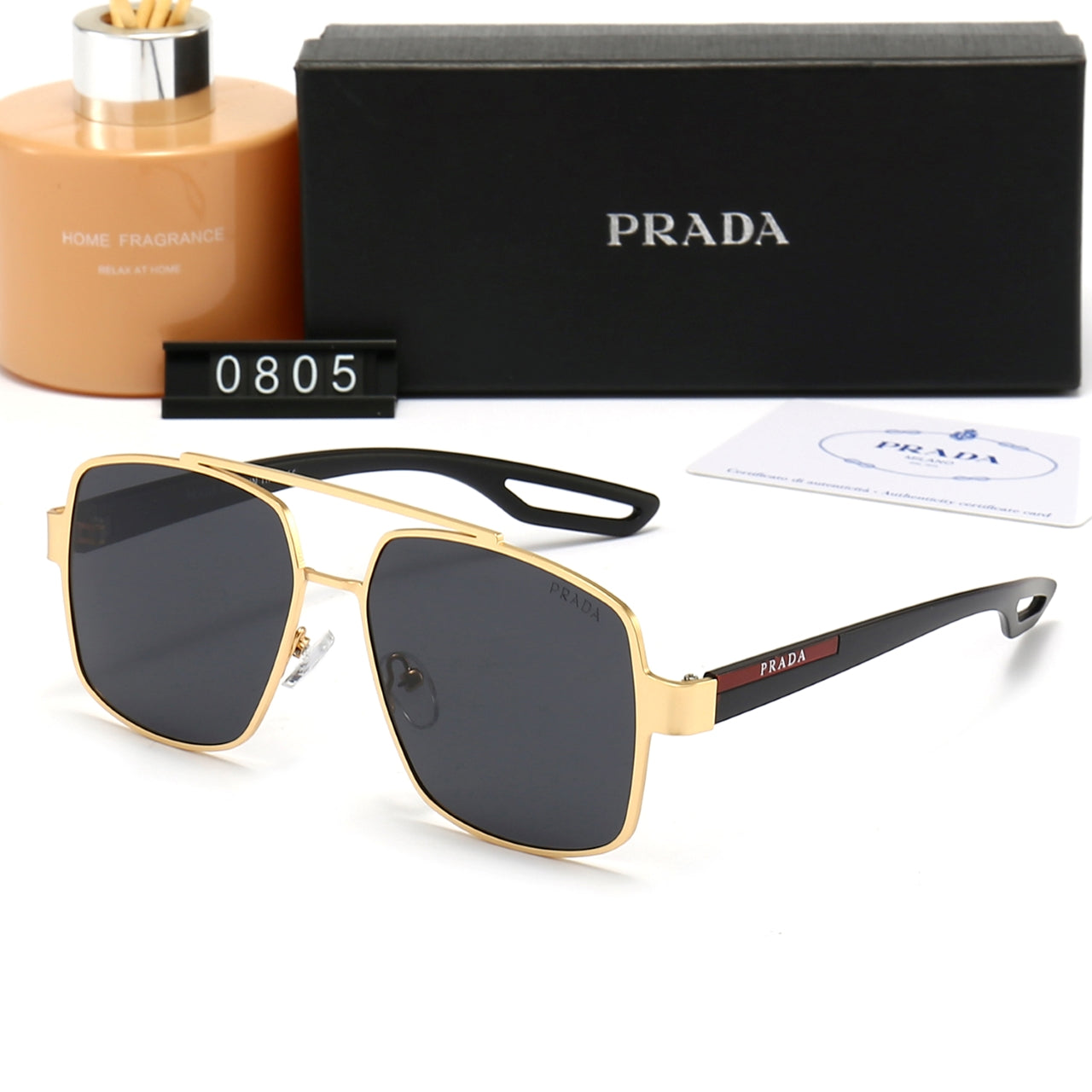 Gafas de sol metálicas clásicas de doble puente