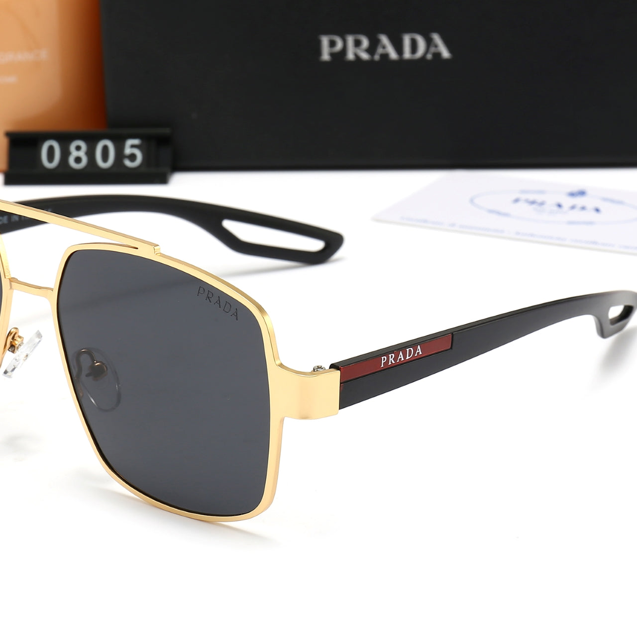 Gafas de sol metálicas clásicas de doble puente