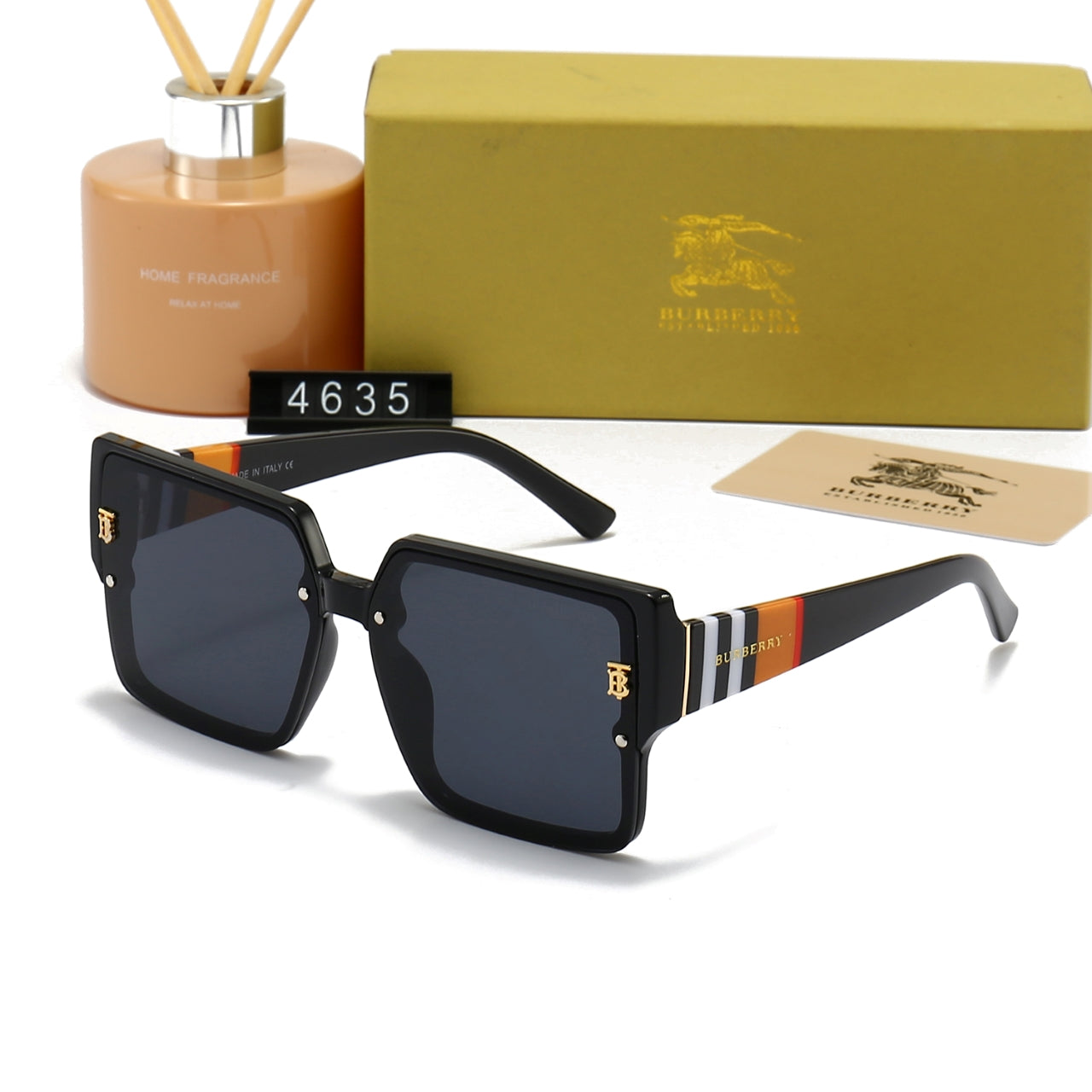 Gafas de sol unisex de armazón grande a cuadros