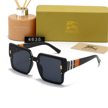 Gafas de sol unisex de armazón grande a cuadros