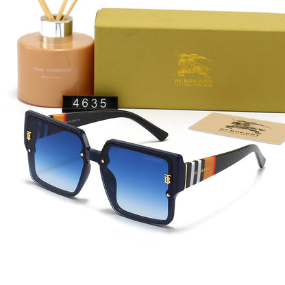 Gafas de sol unisex de armazón grande a cuadros