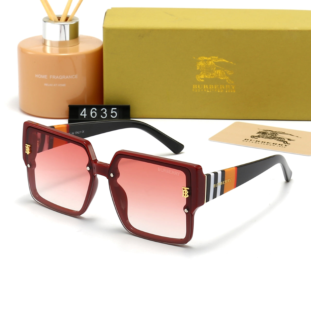 Gafas de sol unisex de armazón grande a cuadros