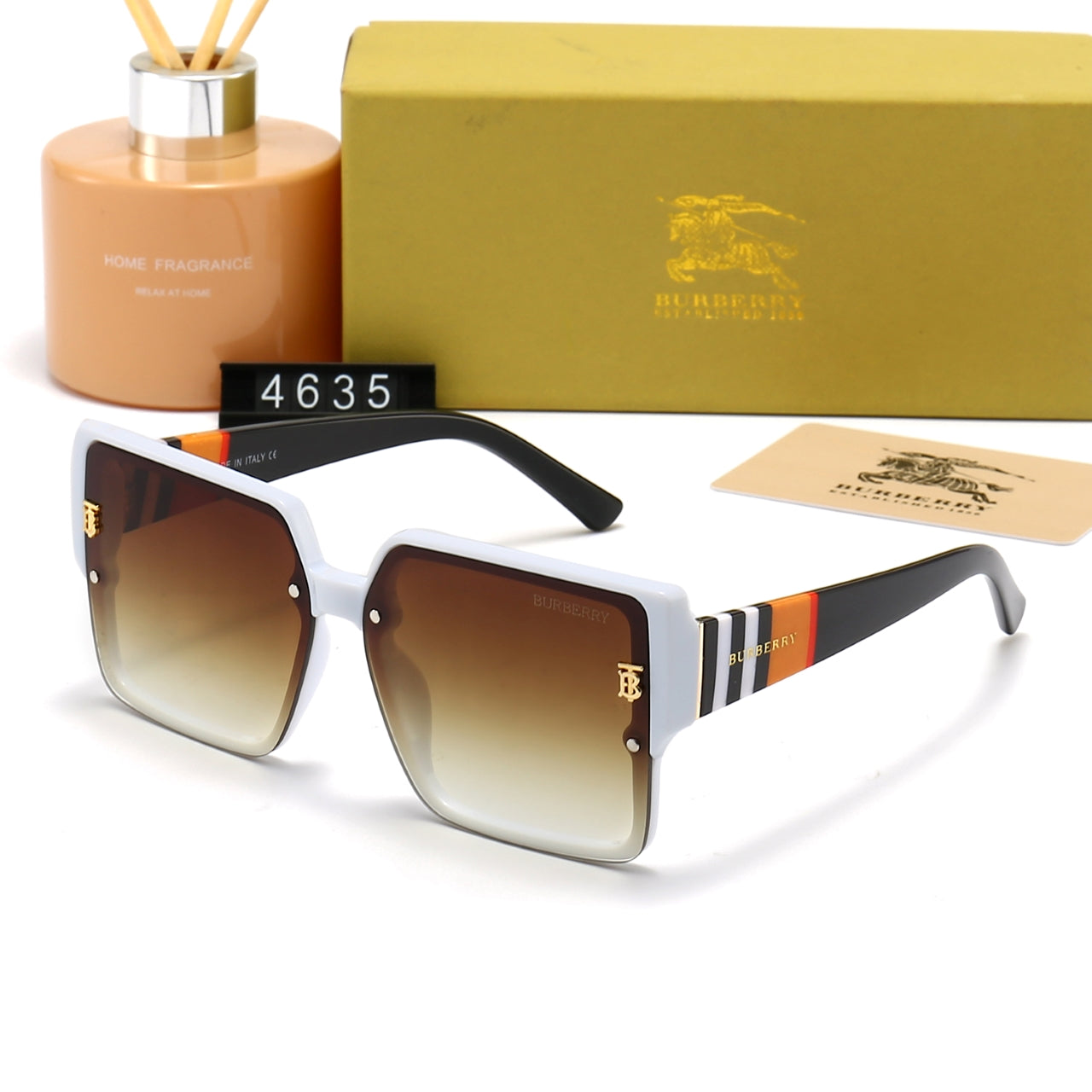 Gafas de sol unisex de armazón grande a cuadros