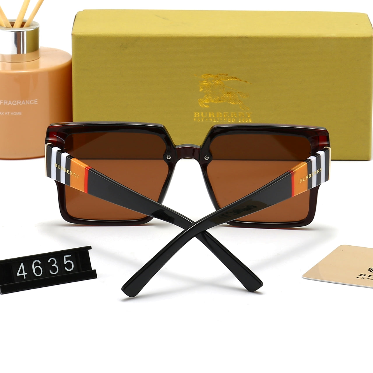 Gafas de sol unisex de armazón grande a cuadros