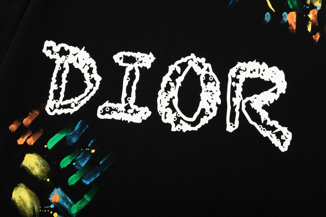 T-shirt Alphabet Graffiti Effet Encre Giclée