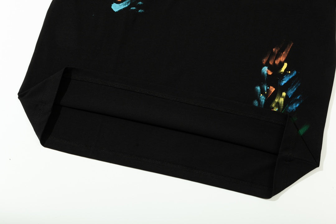 T-shirt Alphabet Graffiti Effet Encre Giclée