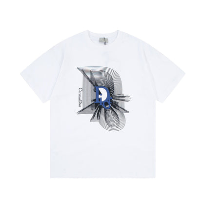 T-shirt à imprimé dégradé et superposé