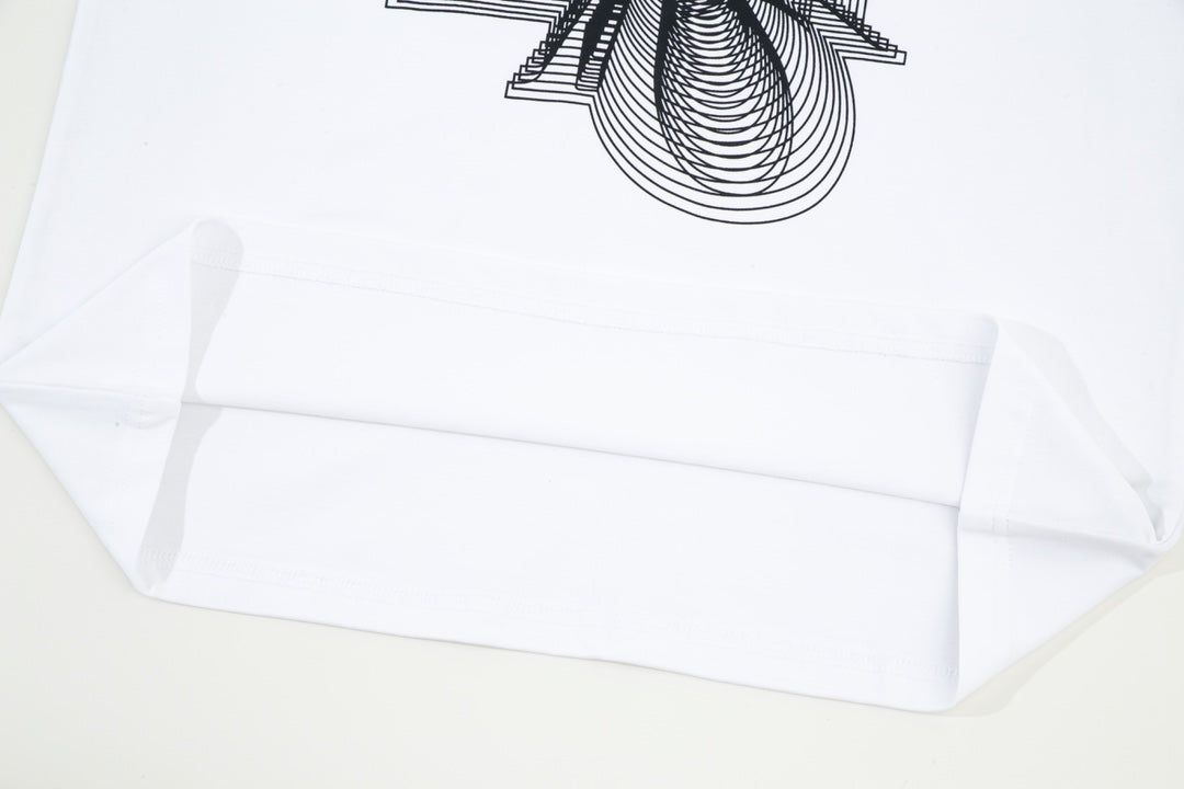 T-shirt à imprimé dégradé et superposé