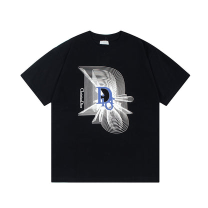 T-shirt à imprimé dégradé et superposé