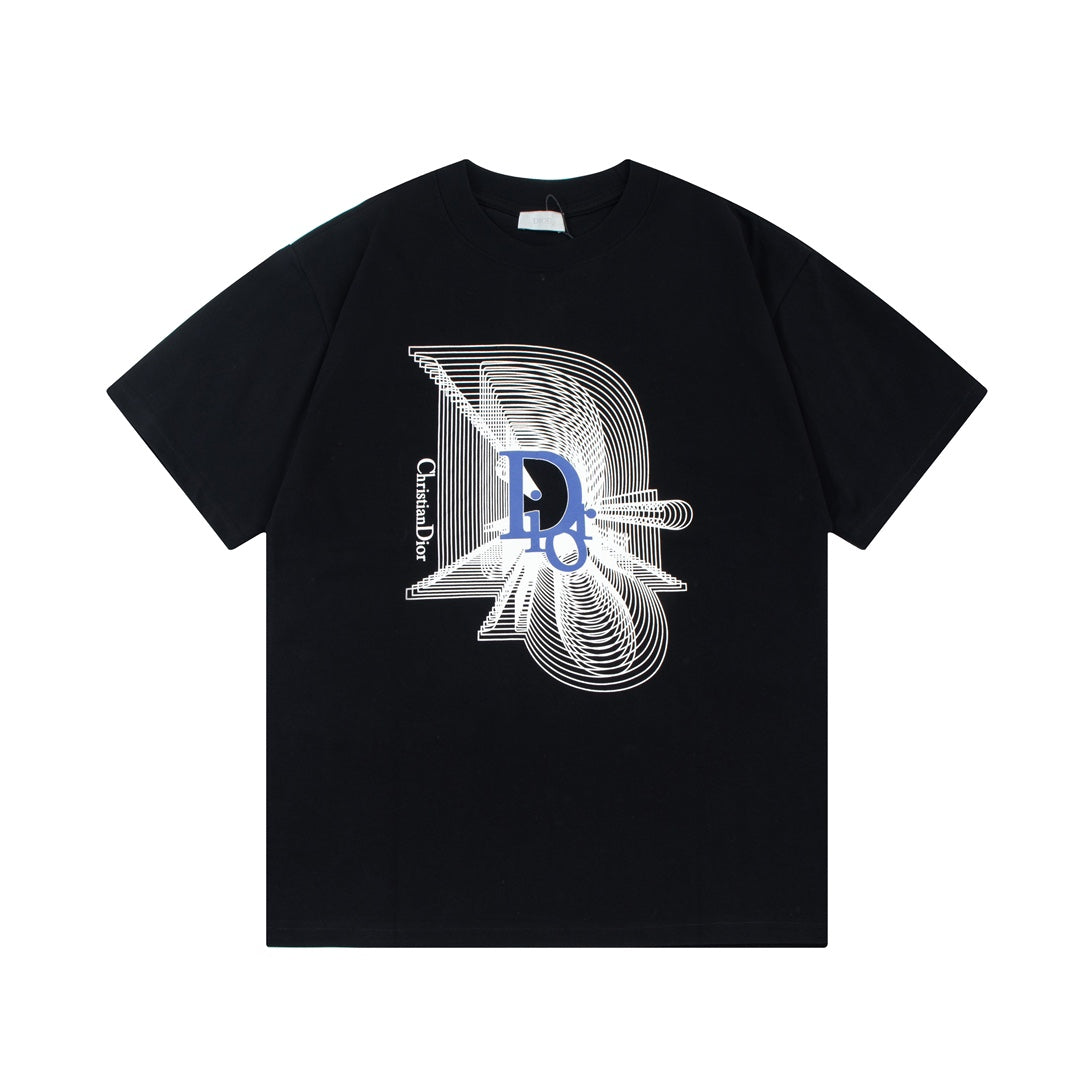 T-shirt à imprimé dégradé et superposé