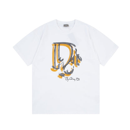 T-shirt à imprimé jet d'encre graffiti