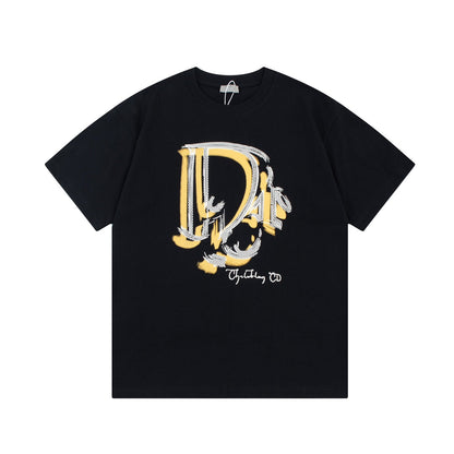 T-shirt à imprimé jet d'encre graffiti