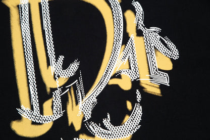 T-shirt à imprimé jet d'encre graffiti