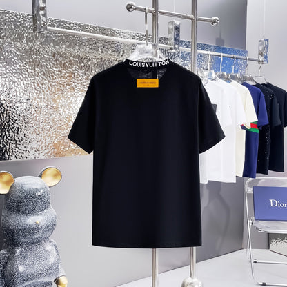 T-shirt à poche en cuir