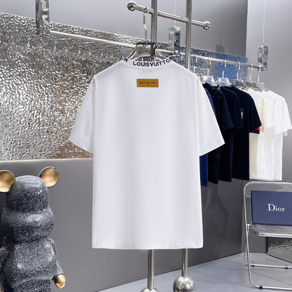 T-shirt à poche en cuir
