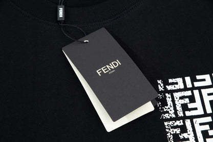 T-shirt à imprimé lettres FF doubles sur la poche