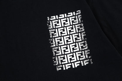 T-shirt à imprimé lettres FF doubles sur la poche