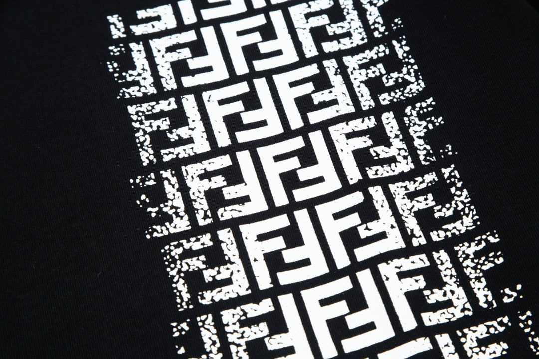 T-shirt à imprimé lettres FF doubles sur la poche
