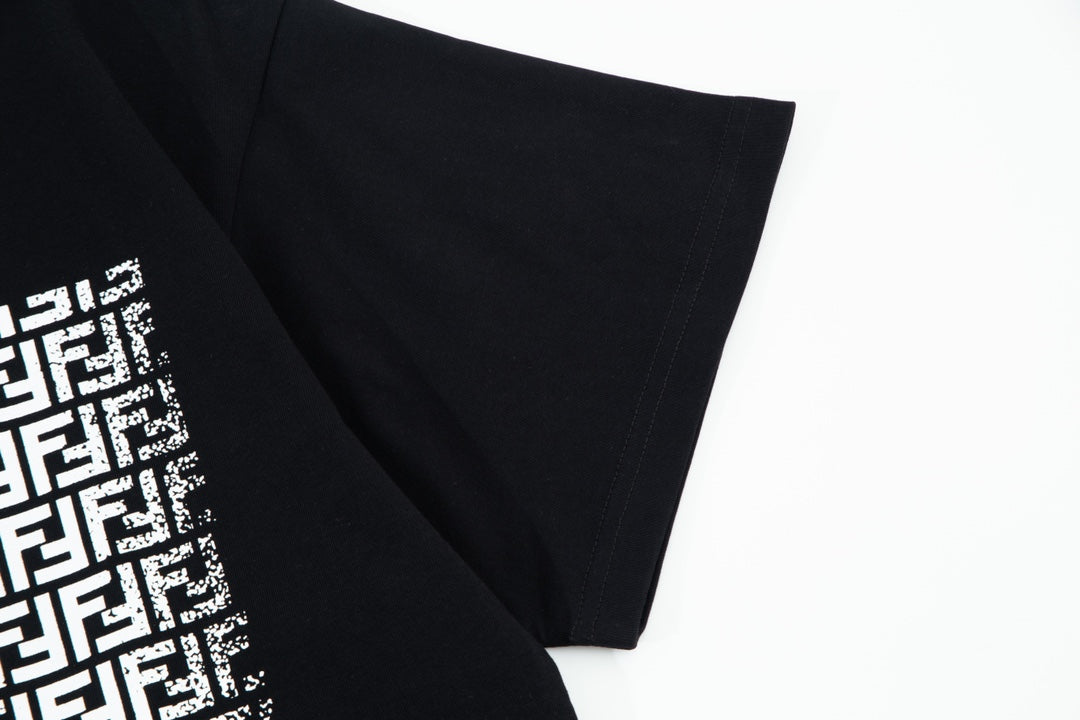 T-shirt à imprimé lettres FF doubles sur la poche