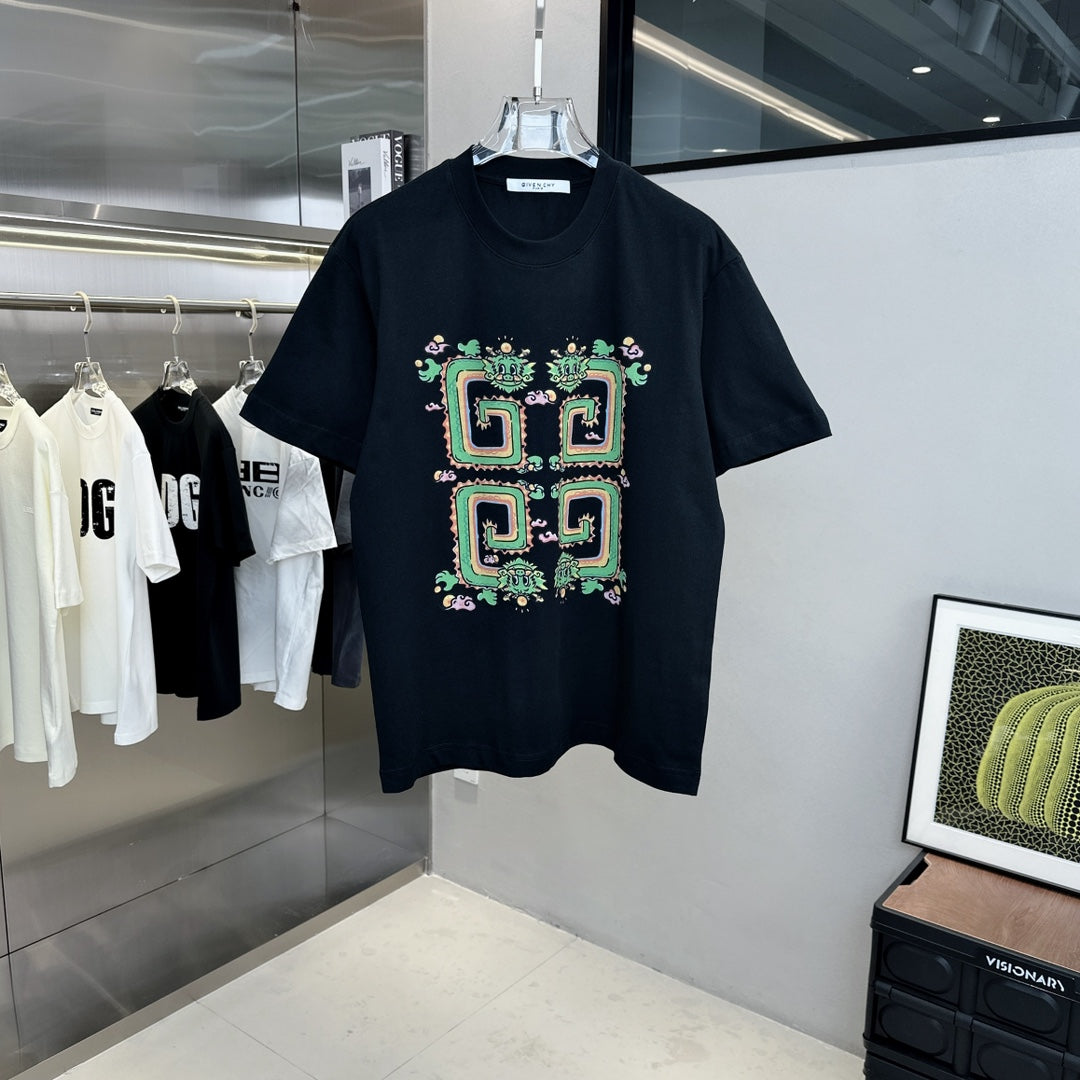T-shirt à motif imprimé dragon