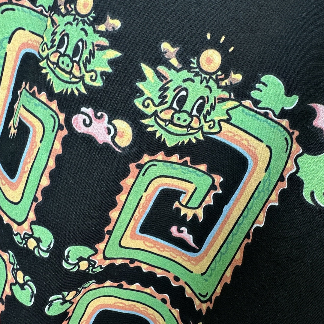 T-shirt à motif imprimé dragon