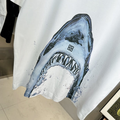 T-shirt imprimé requin bleu