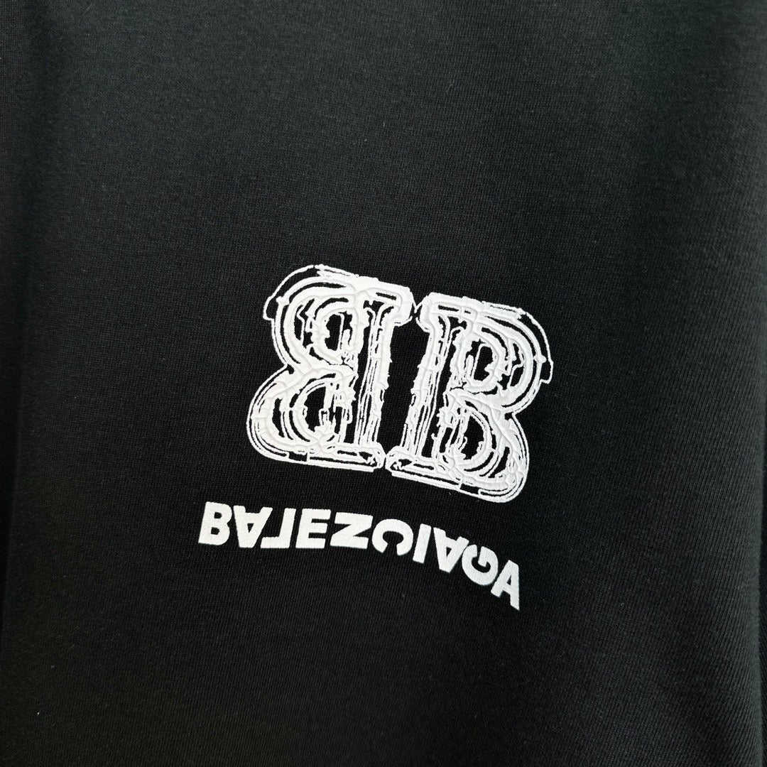 T-shirt imprimé lettres inversées double B