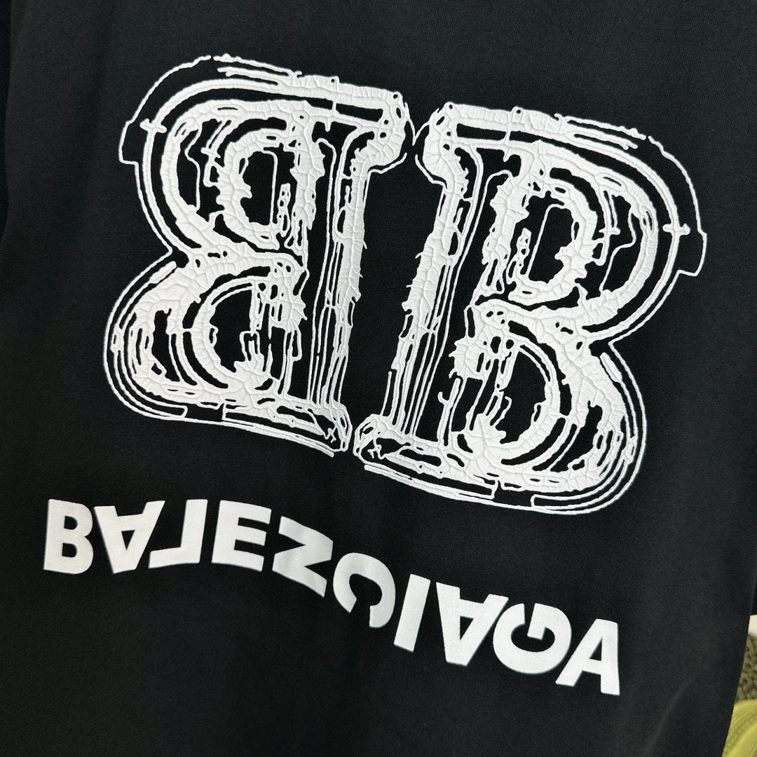 T-shirt imprimé lettres inversées double B