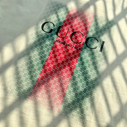 T-shirt imprimé rayé vert et rouge