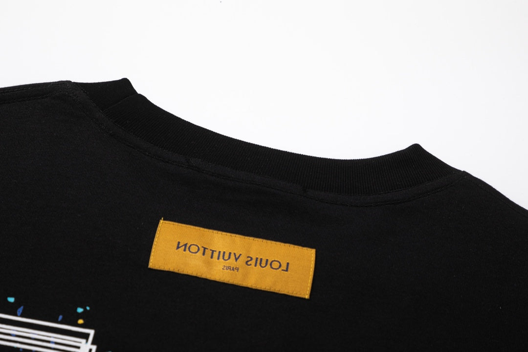 T-shirt imprimé graffiti jaune