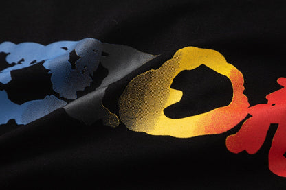 T-shirt imprimé dégradé de lettres
