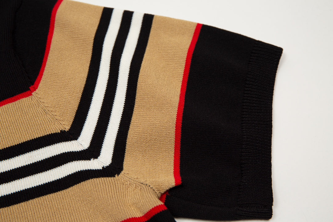 T-shirt tricoté extensible à revers